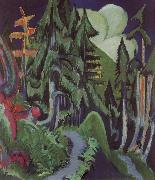 Ernst Ludwig Kirchner Mountain forest oil painting artist